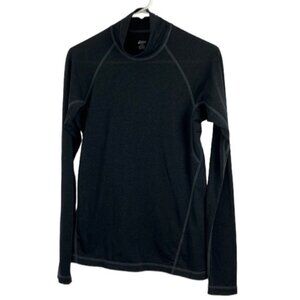 MEC Polartec Charcoal Grey Mock-Neck Base Layer Pullover